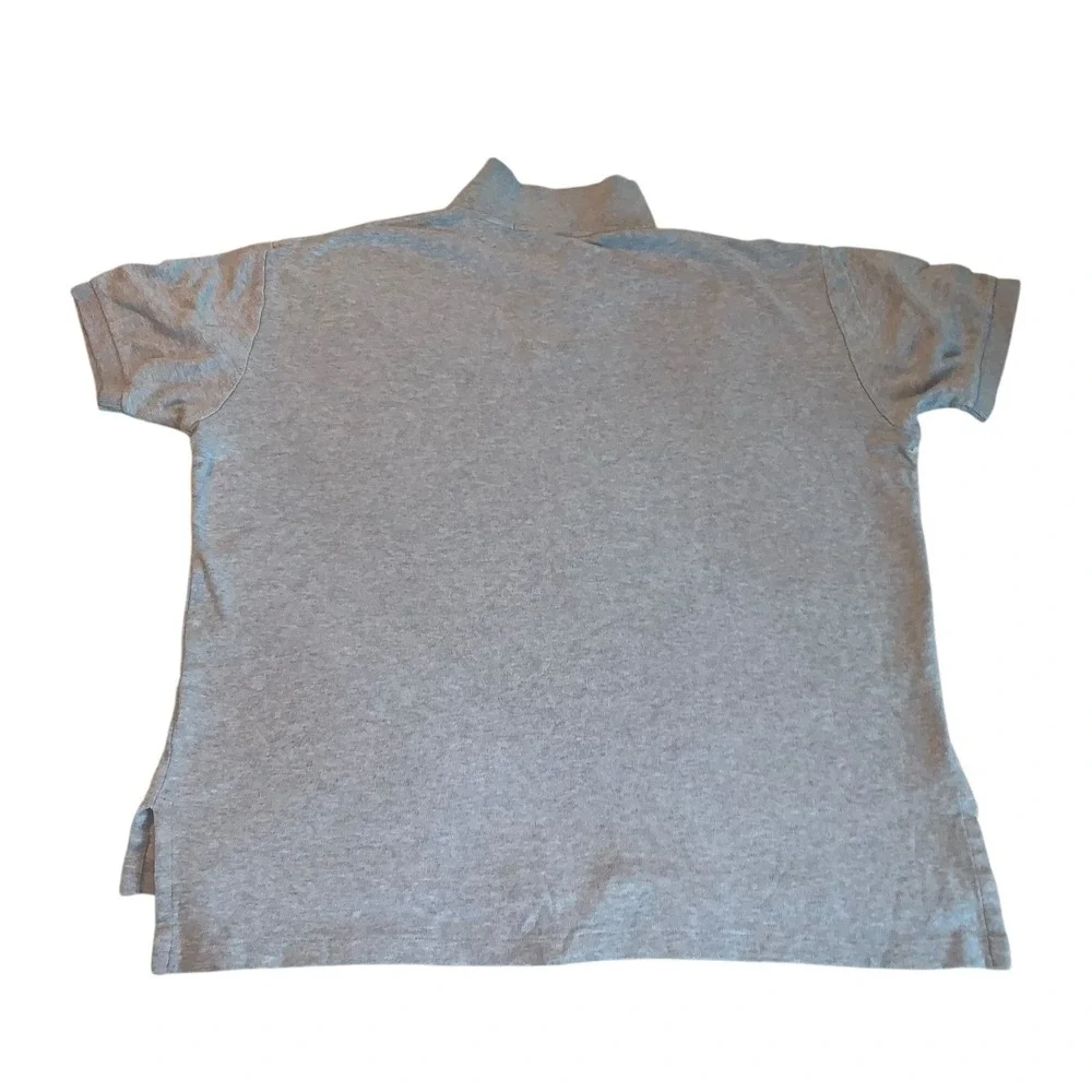 POLO RALPH LAUREN Polo Shirt M Gray Small Blue Pony Classic Cotton Two Button‎
